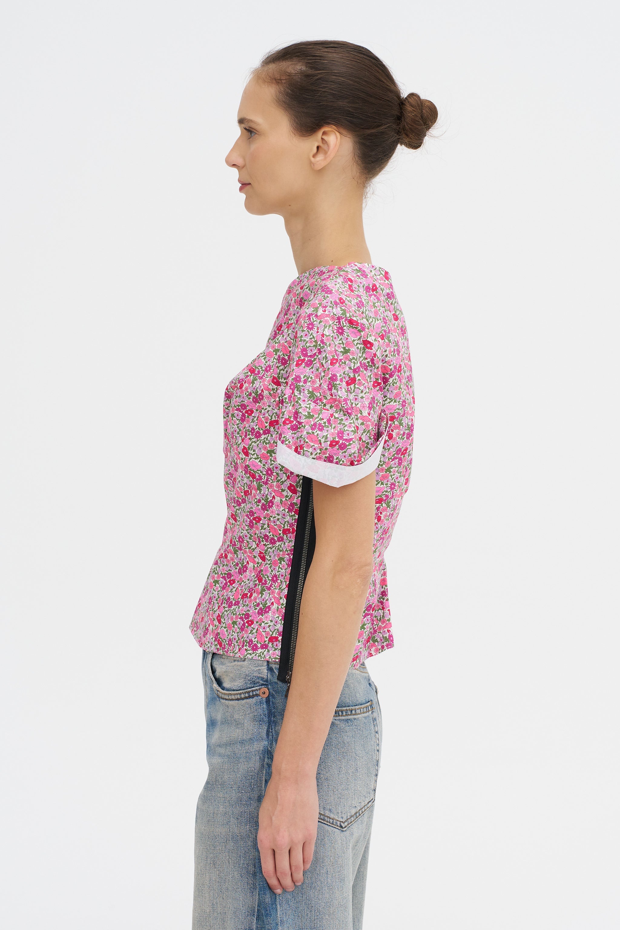 Athina Top, Pink Flower Explosion