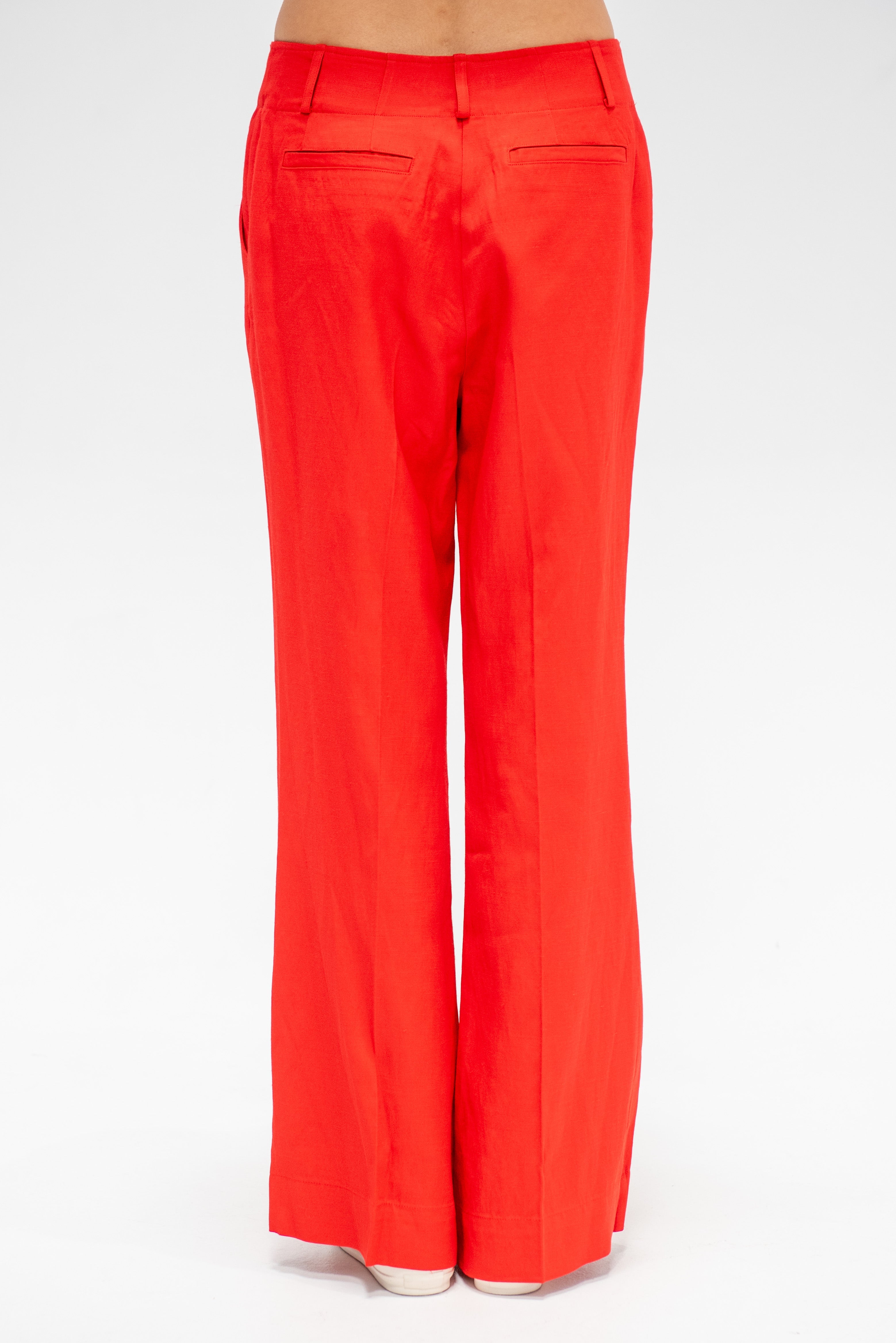 Basket Weave Adi Wide Leg Trouser, Tigerlily