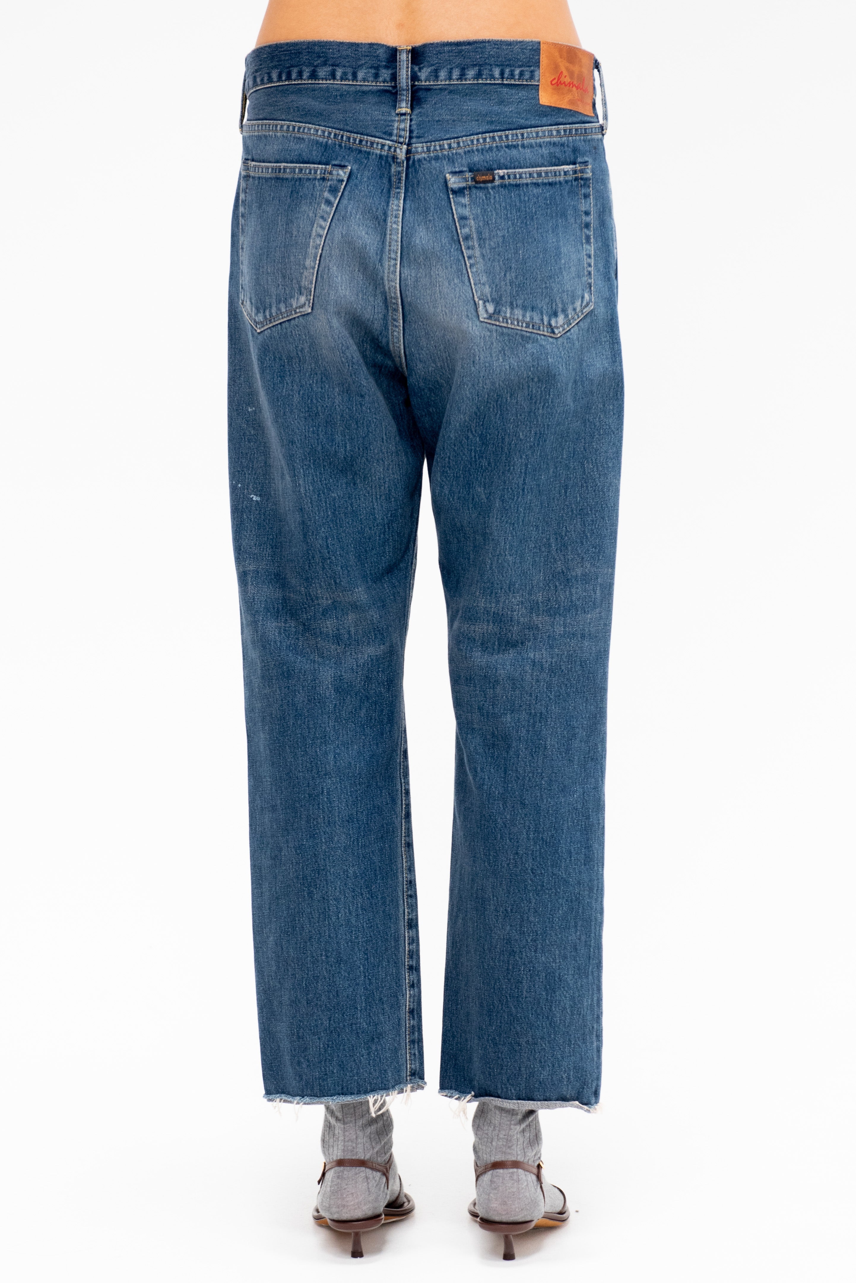 Ankle Cut Selvedge Denim, Vintage Dark