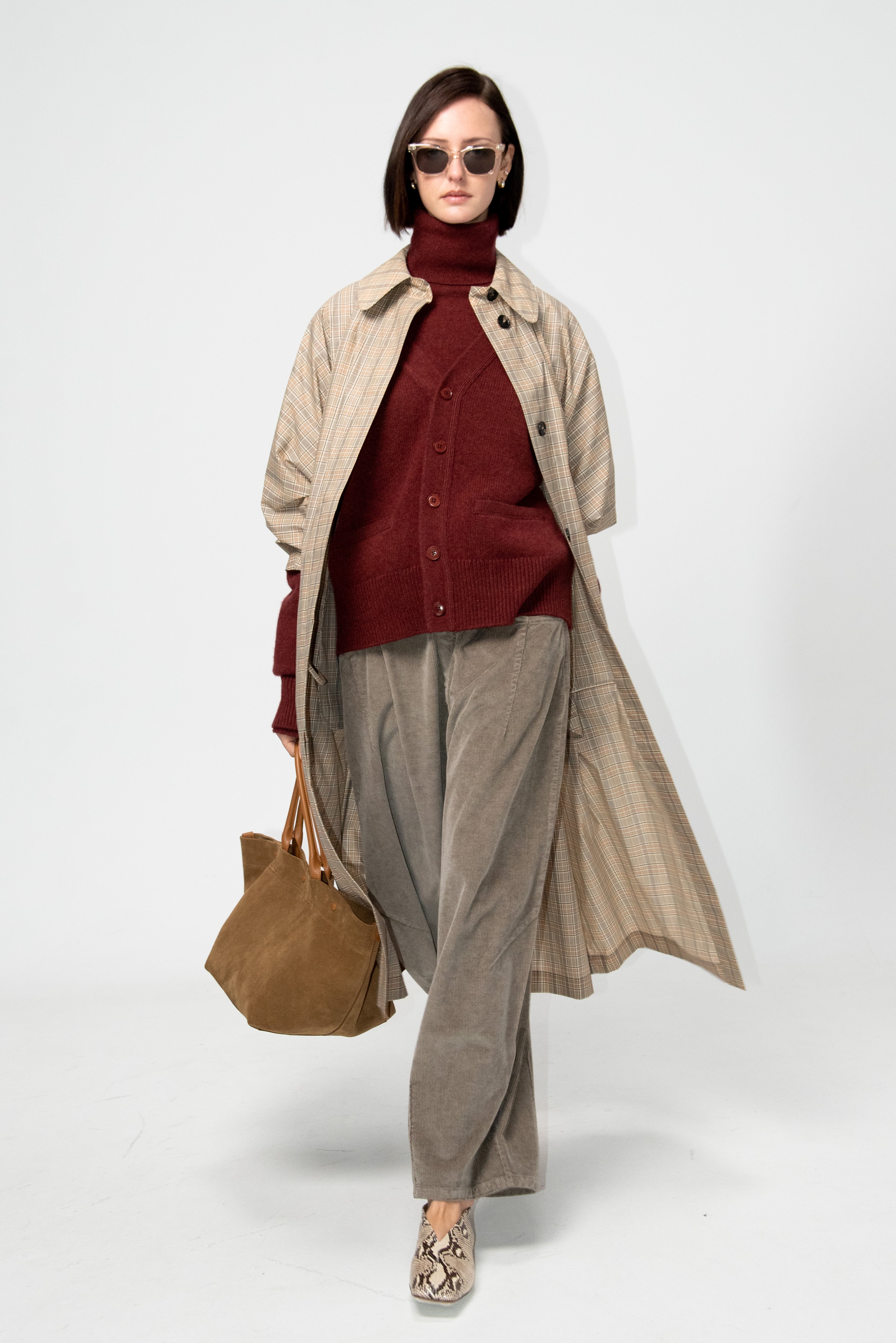 Batwing Trench, Tartan Grey