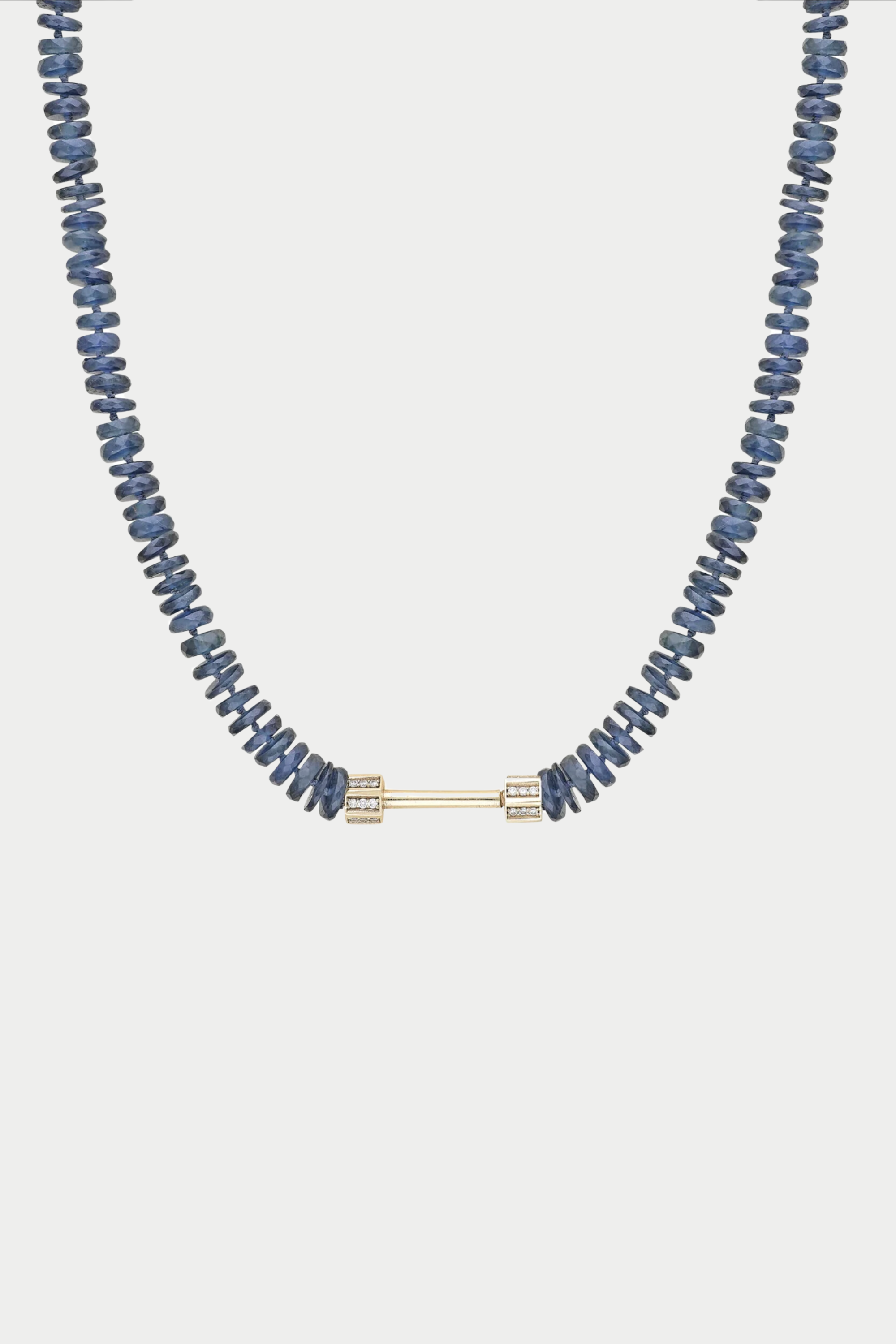 "Bosfor" Natural Sapphire Strand, Sapphire & Diamonds