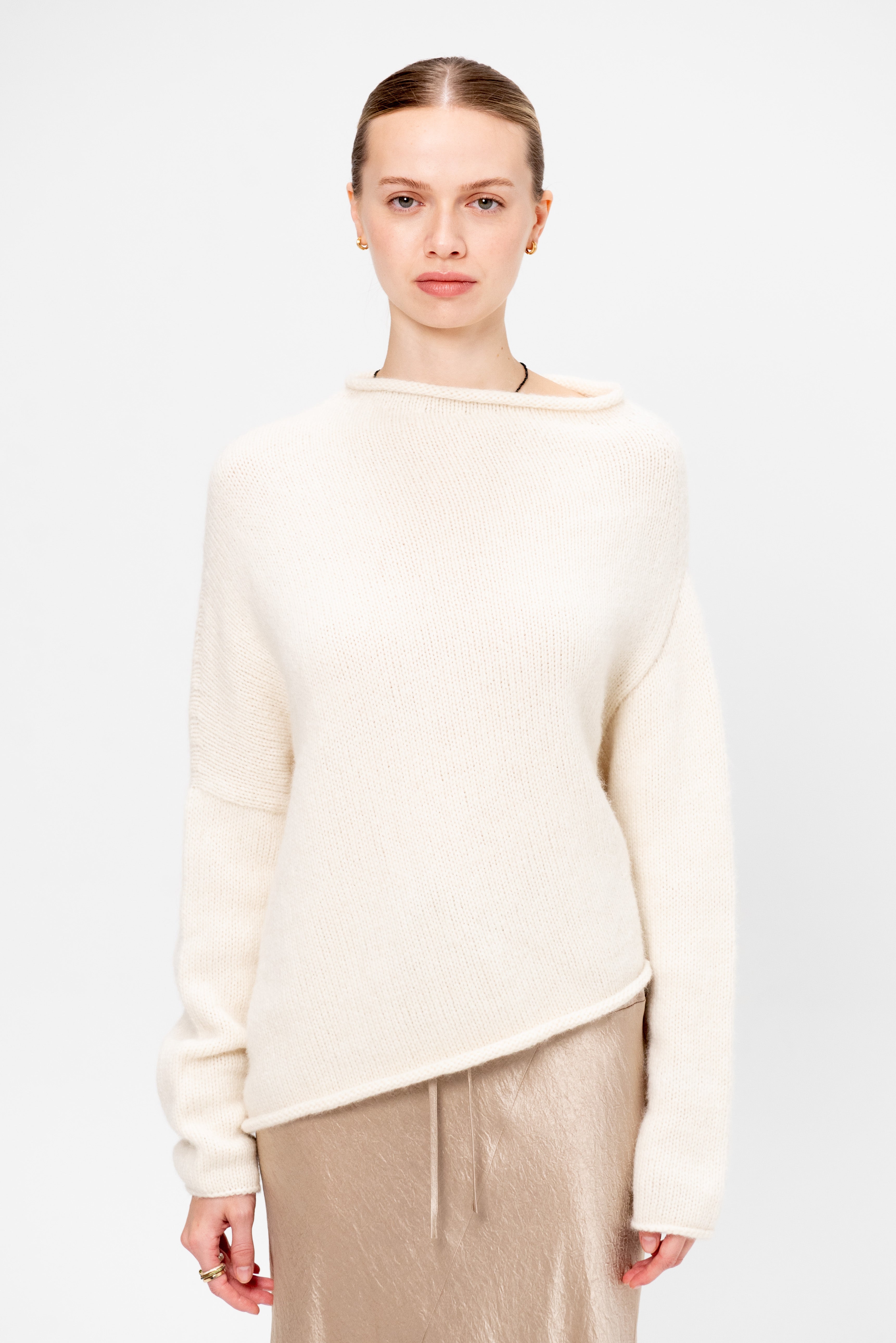 Askew Pullover, Raw White