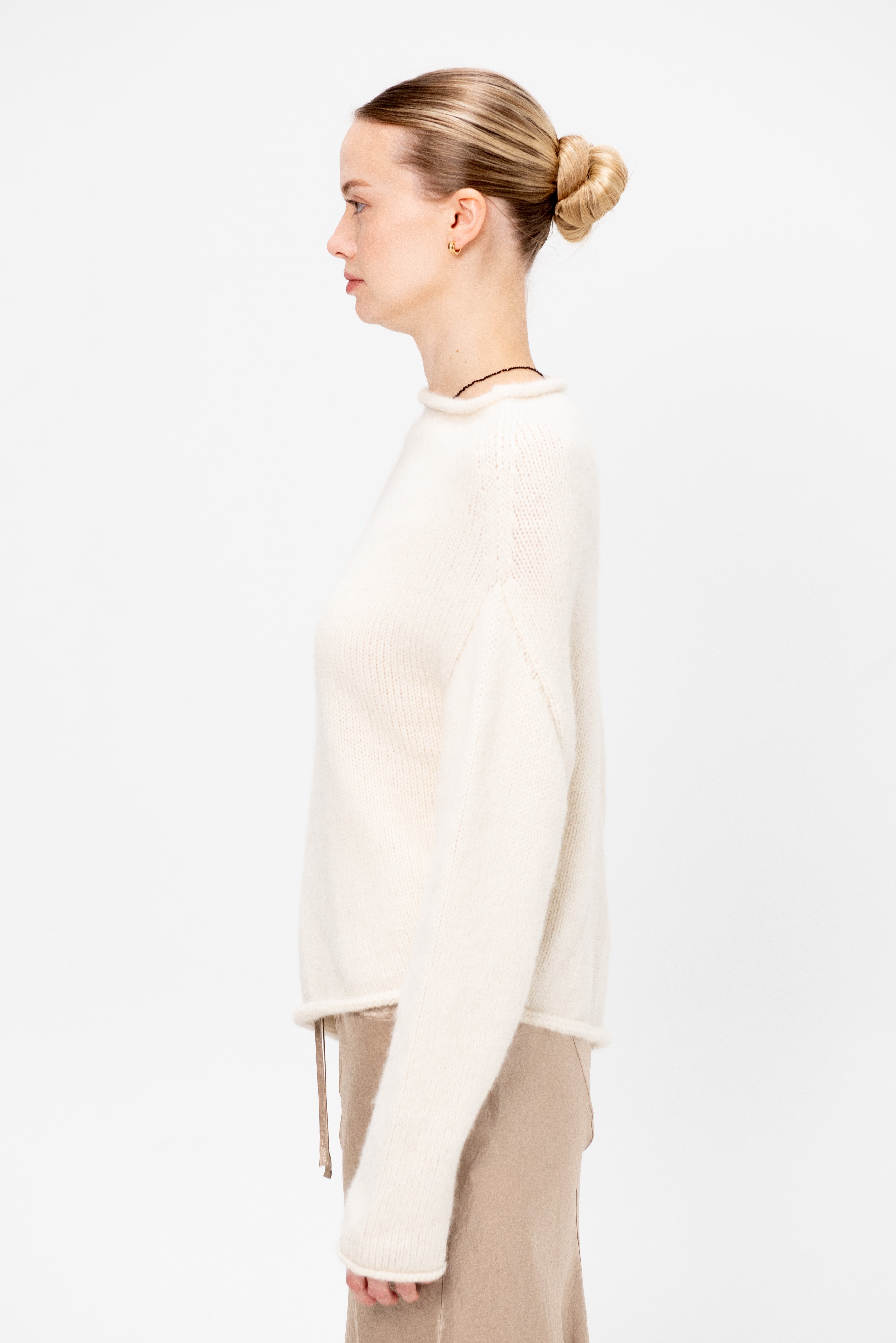 Askew Pullover, Raw White