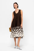 Alba Dress, Chocolate & Off-White