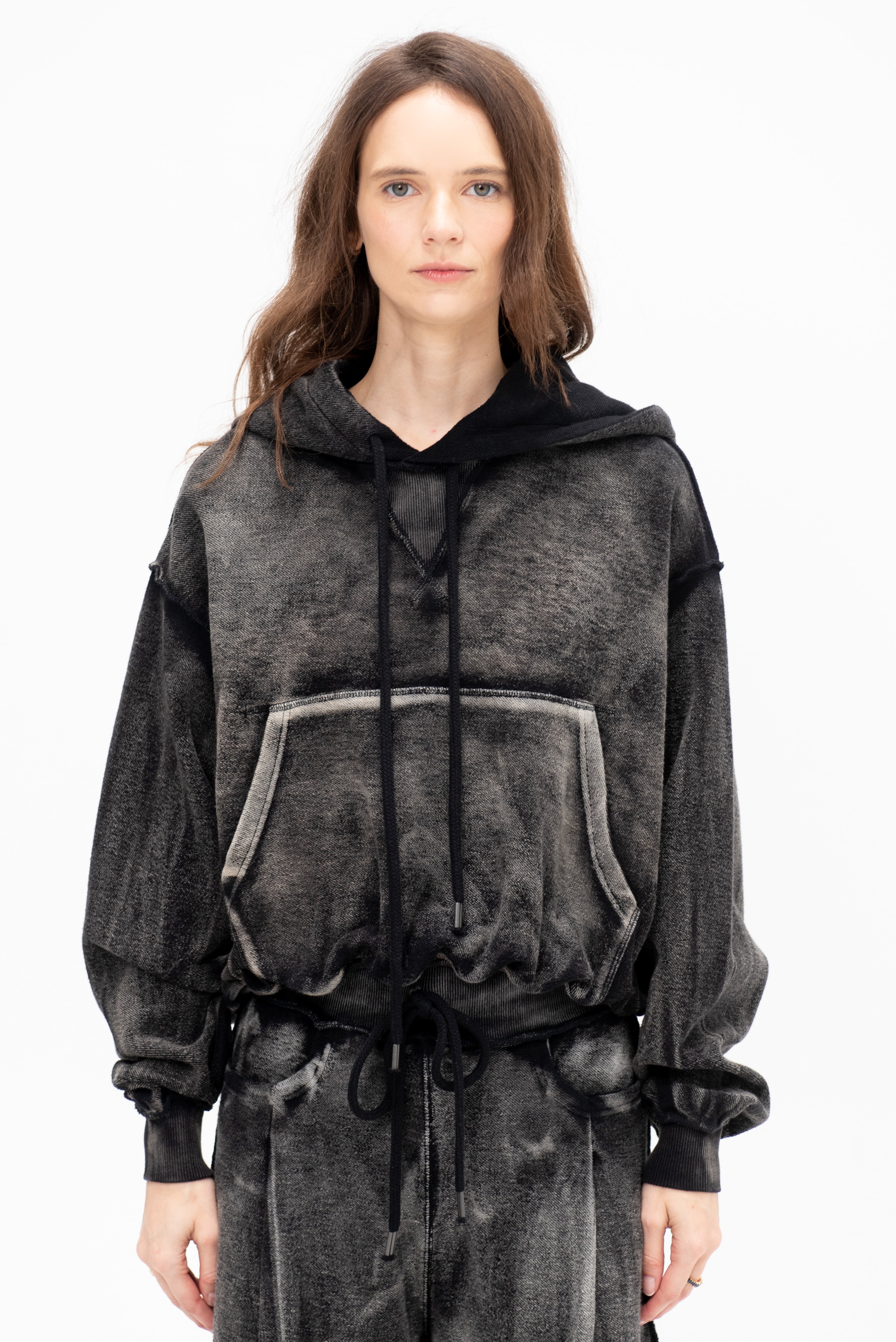 Balloon Popover Hoodie, Washed Black