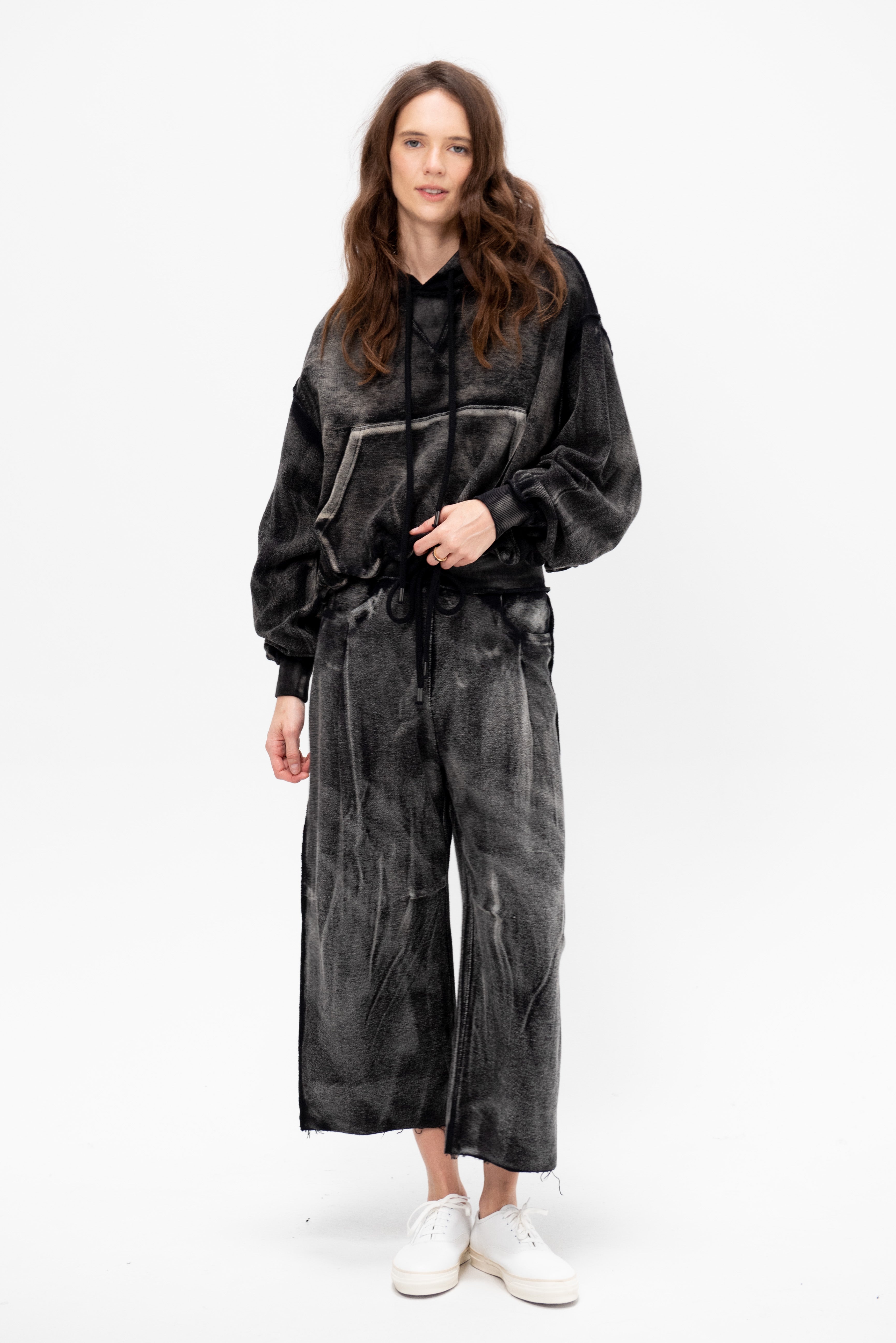 Balloon Popover Hoodie, Washed Black