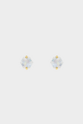 Amalfi Hexagon Stud, Rainbow Moonstone