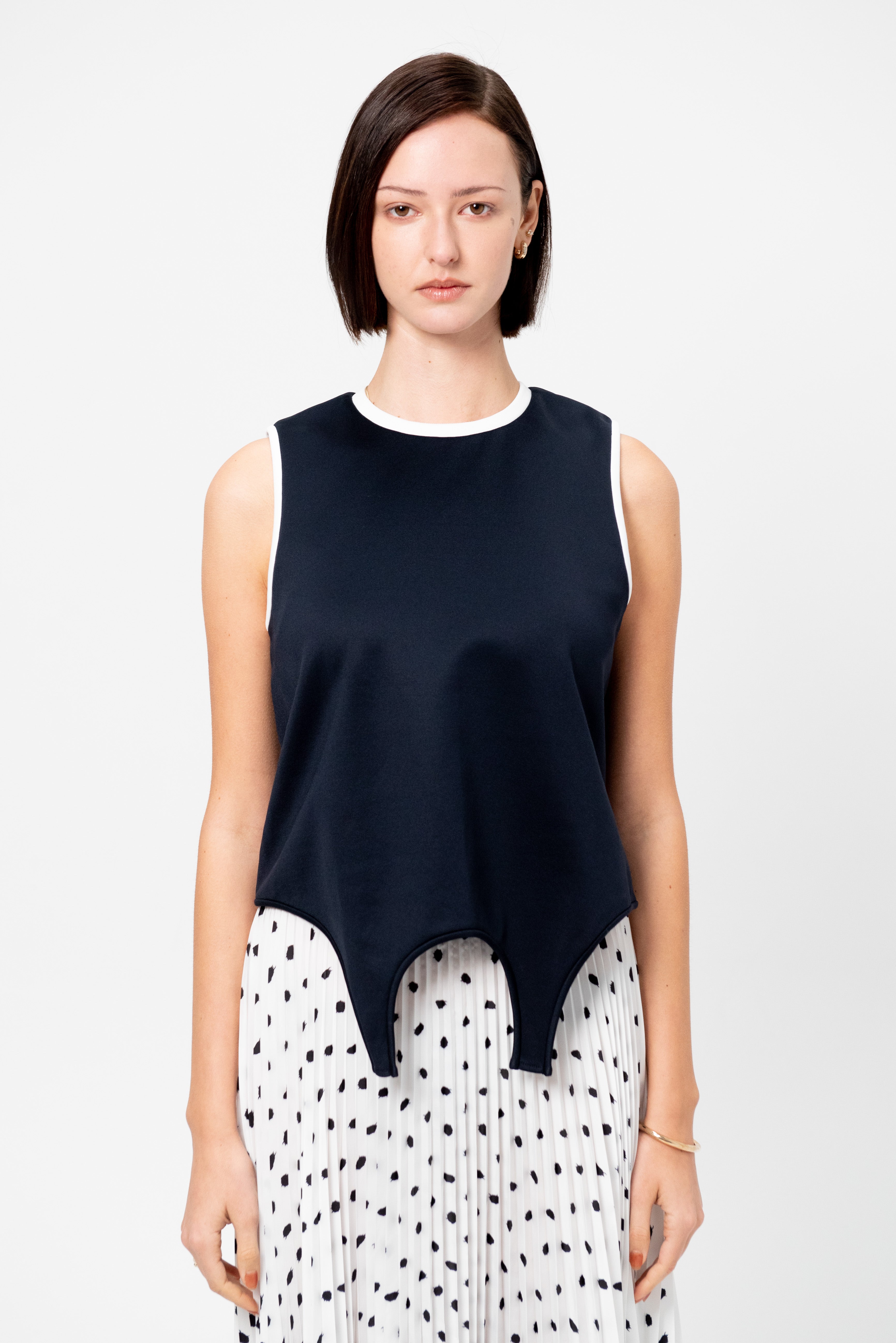 Active Knit Flip Tank, Navy