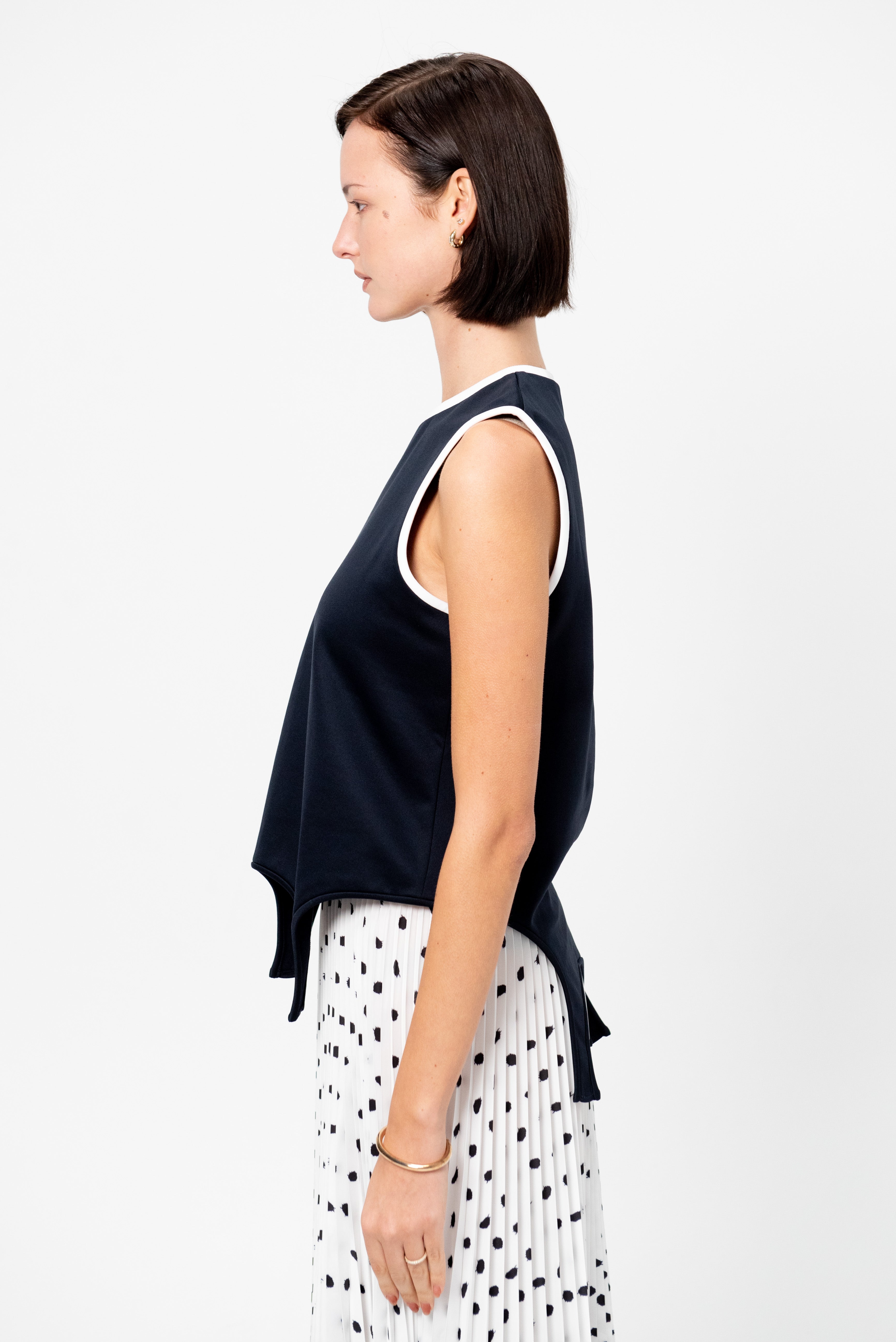 Active Knit Flip Tank, Navy