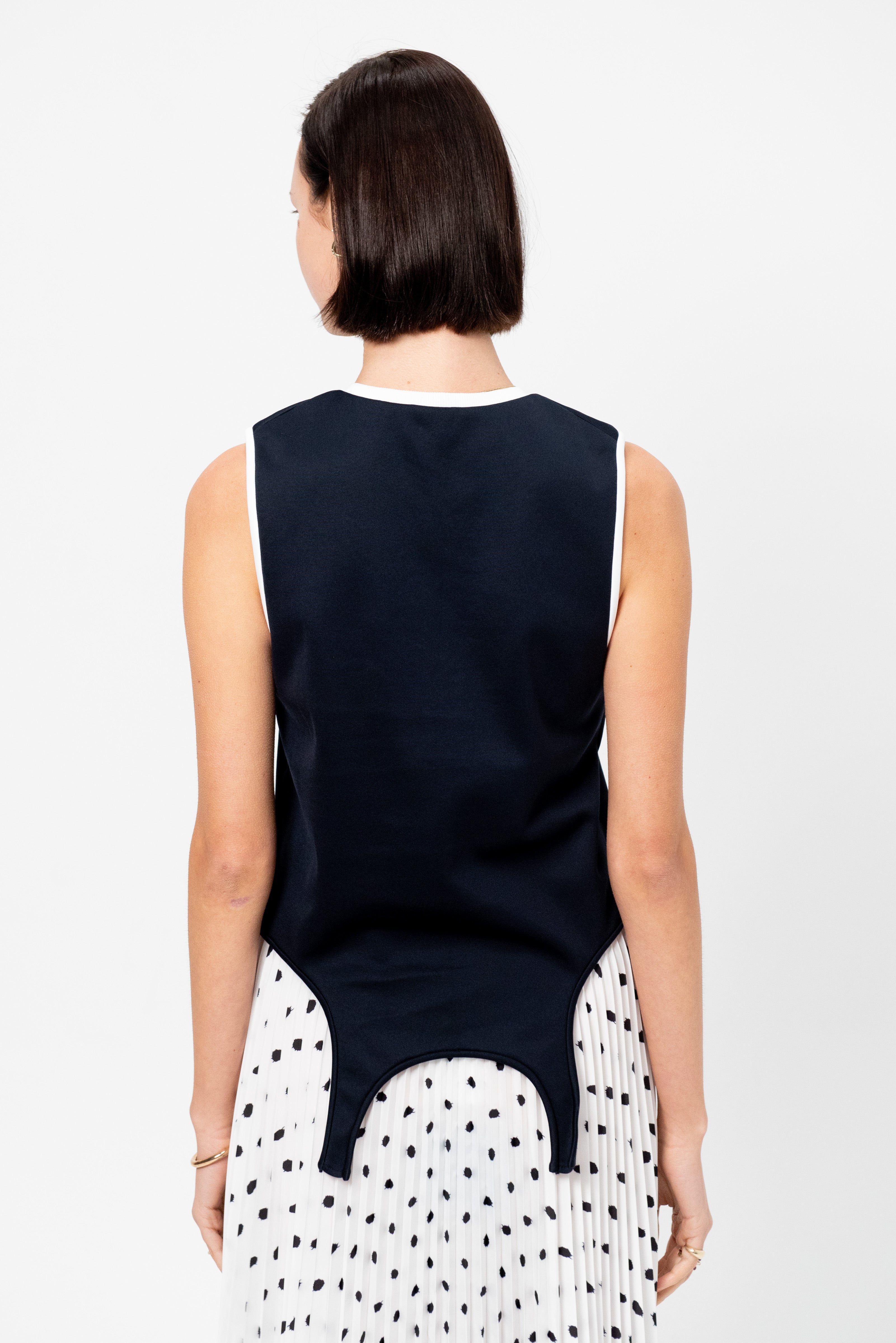 Active Knit Flip Tank, Navy